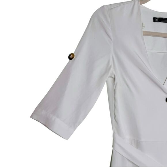 TRF Collection Zara White Long Dress With Buttons and Sash Size XS - Picture 5 of 9
